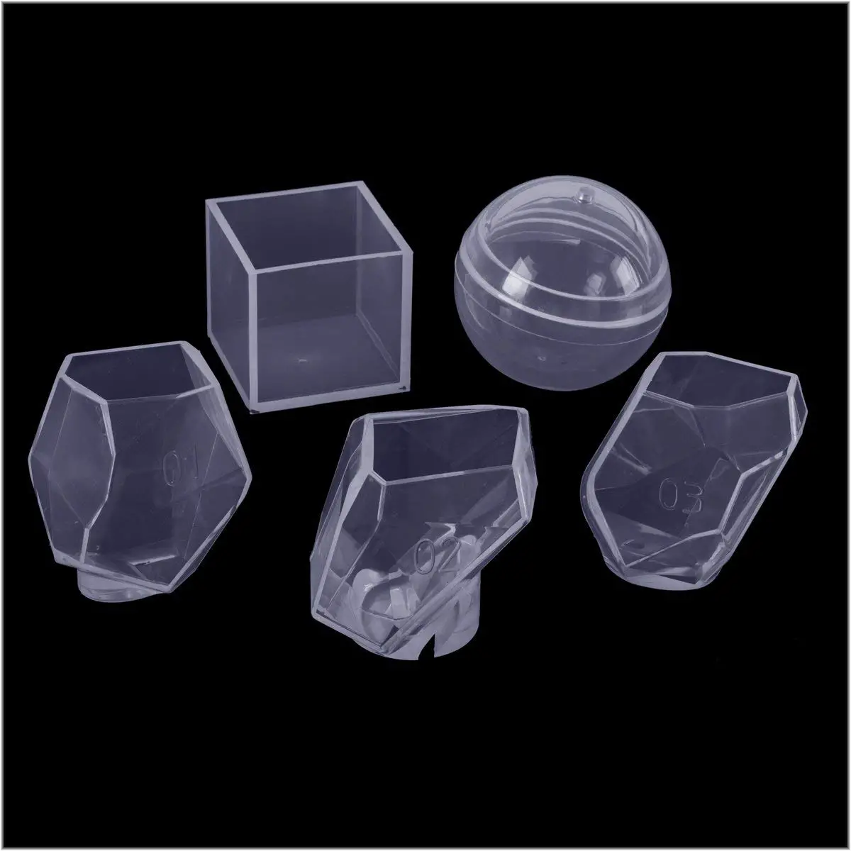 5 pieces Resin Casting Molds, Clear Jewelry DIY Silicone Making Mould ...