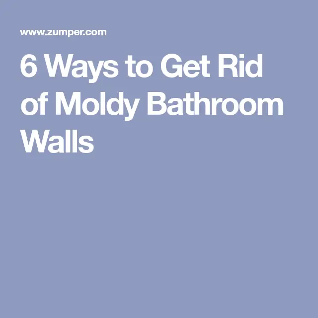 6 Ways to Get Rid of Moldy Bathroom Walls