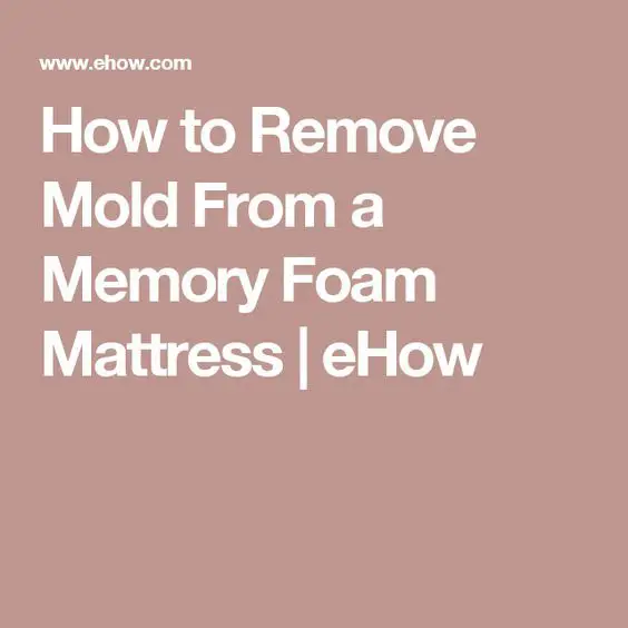 Can Mold Be Removed From a Foam Mattress?