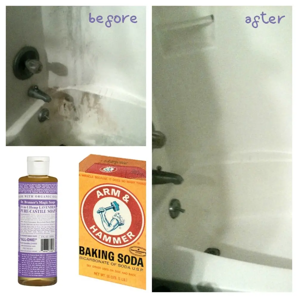 DIY Soap Scum Remover  natural soft scrub alternative
