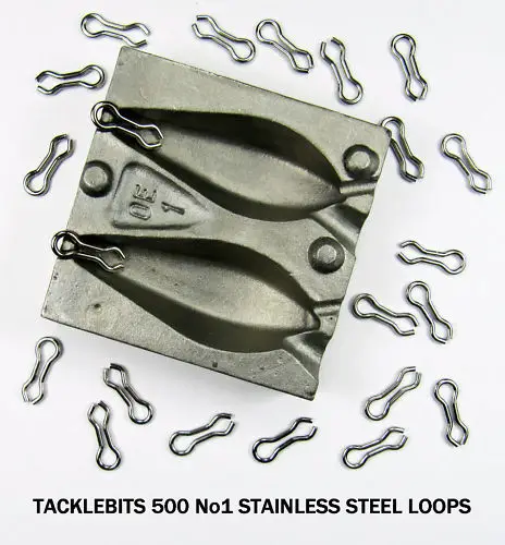 DO IT MOULD LOOPS SIZE 1 STAINLESS LEAD FISHING WEIGHT MAKING MOLD EYES ...