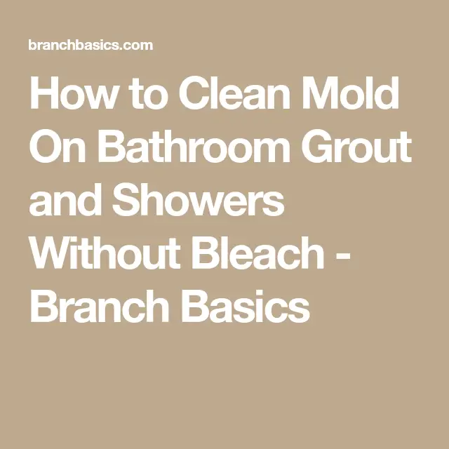 How to Clean Mold On Bathroom Grout and Showers Without Bleach ...