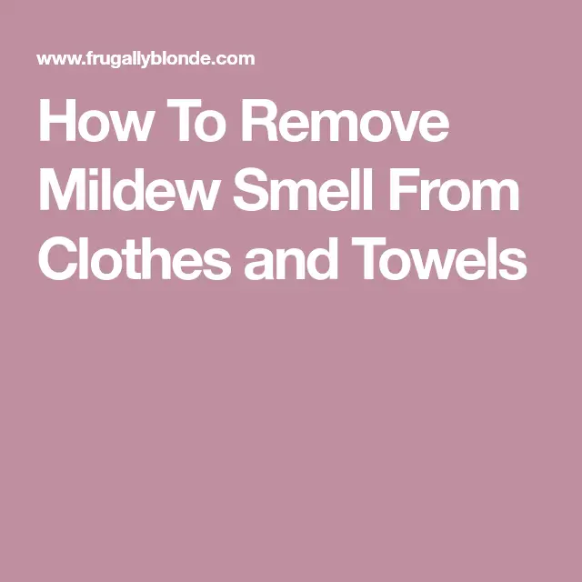 How To Get Mold And Mildew Smell Out Of Clothes