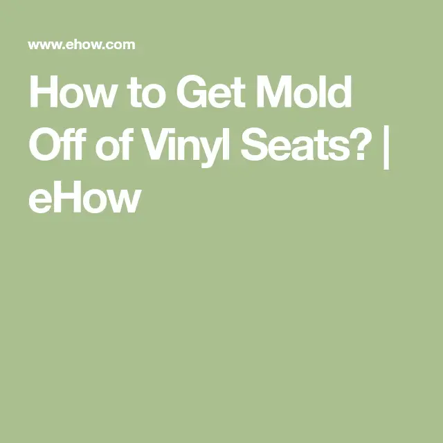 How to Get Mold Off of Vinyl Seats?