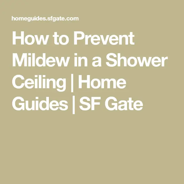 How to Prevent Mildew in a Shower Ceiling