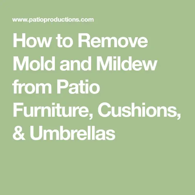 How to Remove Mold and Mildew from Patio Furniture, Cushions ...