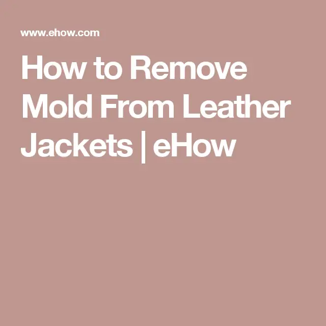 How to Remove Mold From Leather Jackets