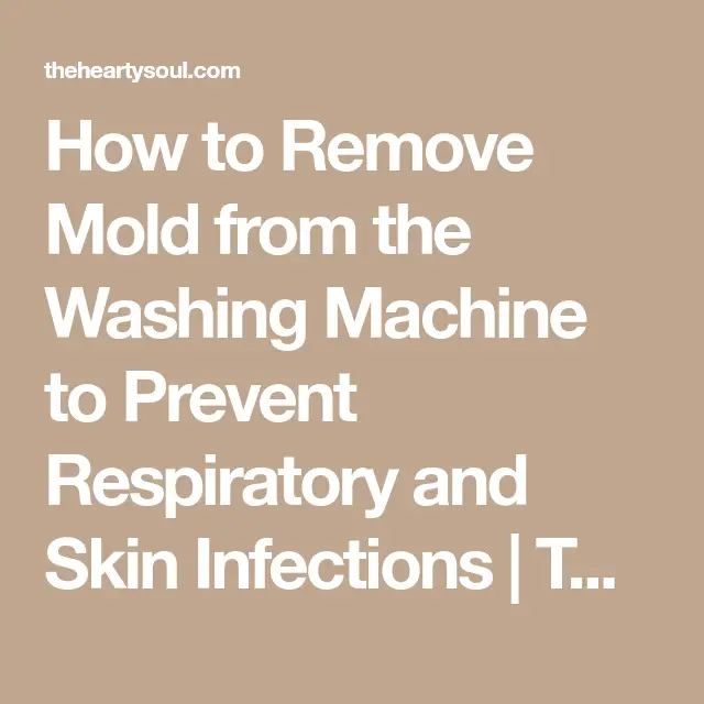 HOW TO REMOVE MOLD FROM THE WASHING MACHINE TO PREVENT RESPIRATORY AND ...