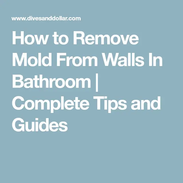 How to Remove Mold From Walls In Bathroom