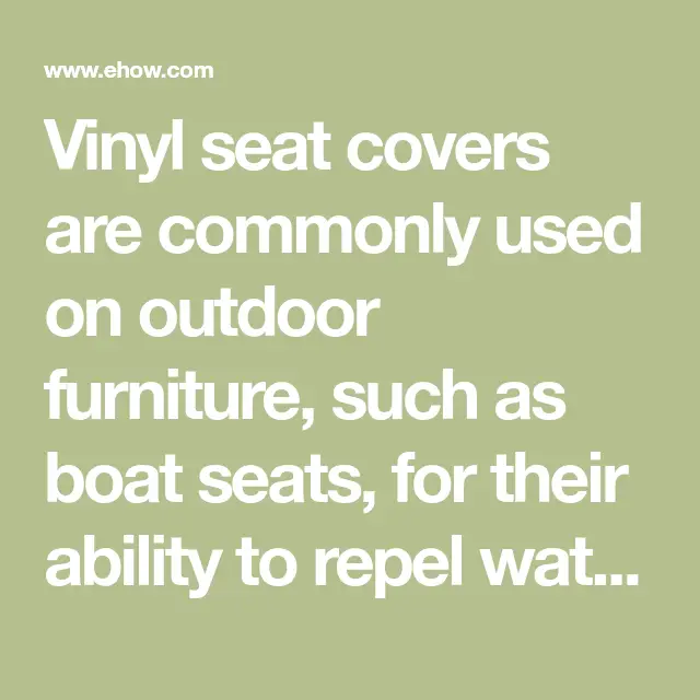 How to Remove Mold &  Mildew From Vinyl Seat Covers
