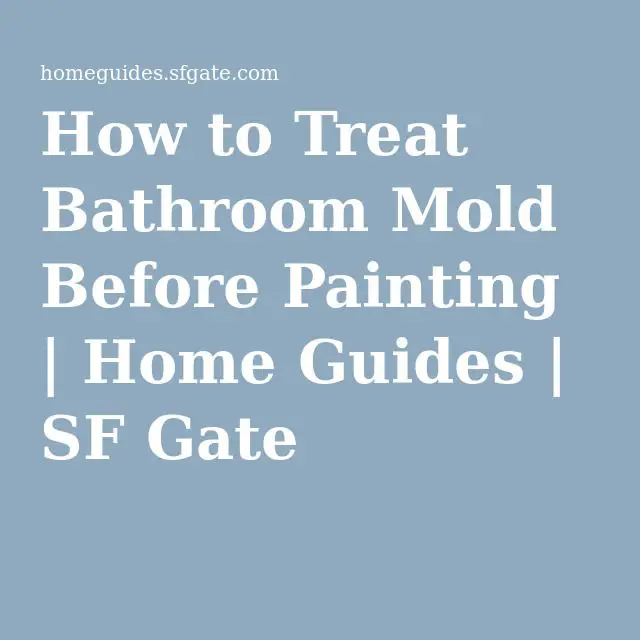 How to Treat Bathroom Mold Before Painting