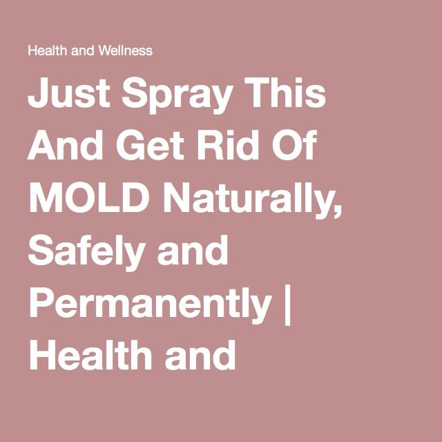 Just Spray This And Get Rid Of MOLD Naturally, Safely and Permanently ...