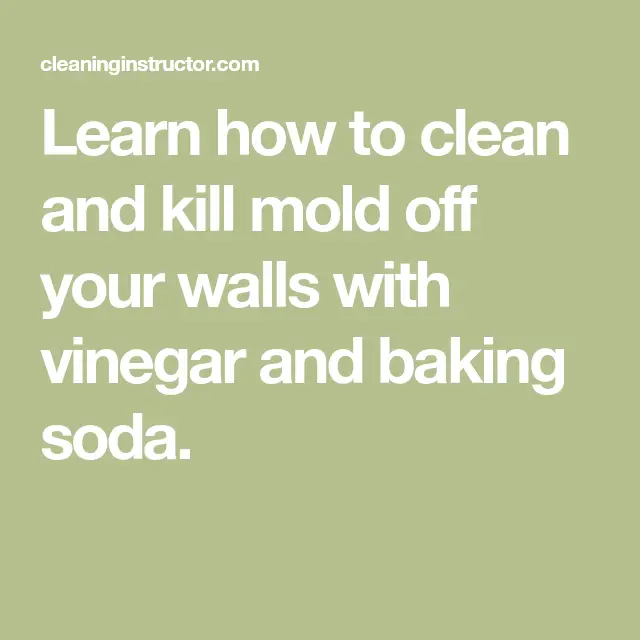 Learn how to clean and kill mold off your walls with vinegar and baking ...