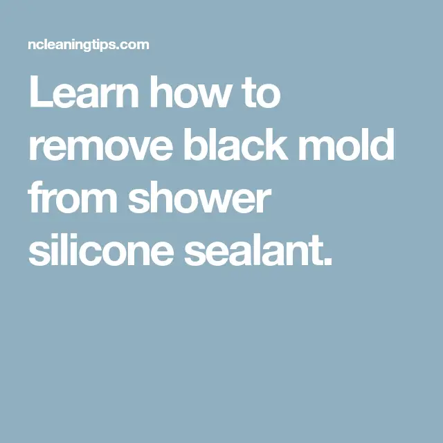 Learn how to remove black mold from shower silicone sealant.