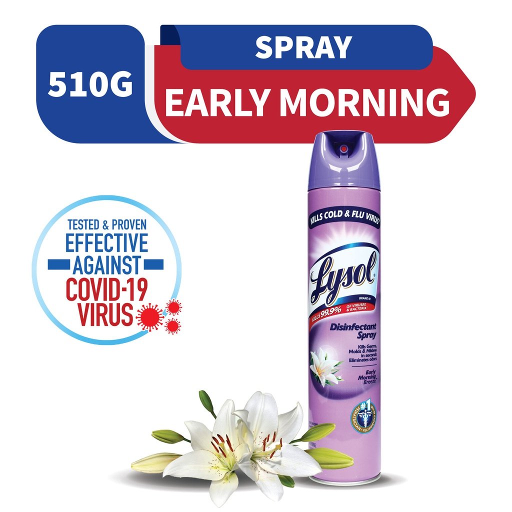 Lysol Disinfectant Spray Early Morning Breeze Scent 510G ...