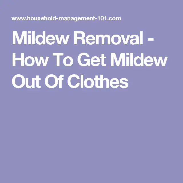 Mildew Removal