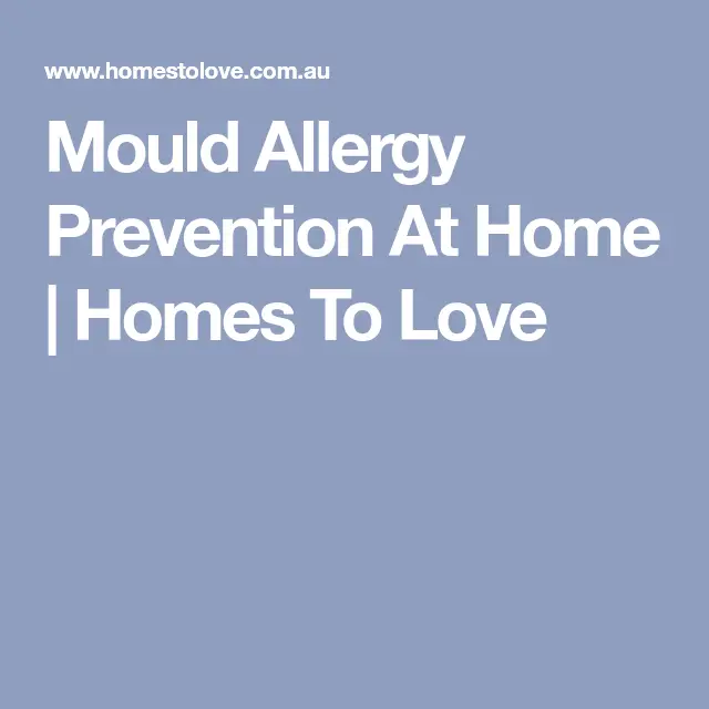 Mould Allergy Prevention At Home
