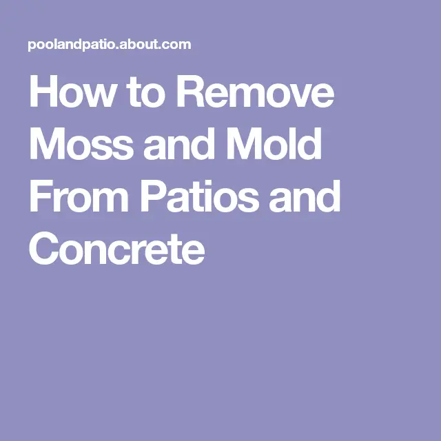 Remove Moss and Mold From Patios and Concrete
