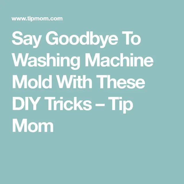 Say Goodbye To Washing Machine Mold With These DIY Tricks â Tip Mom ...