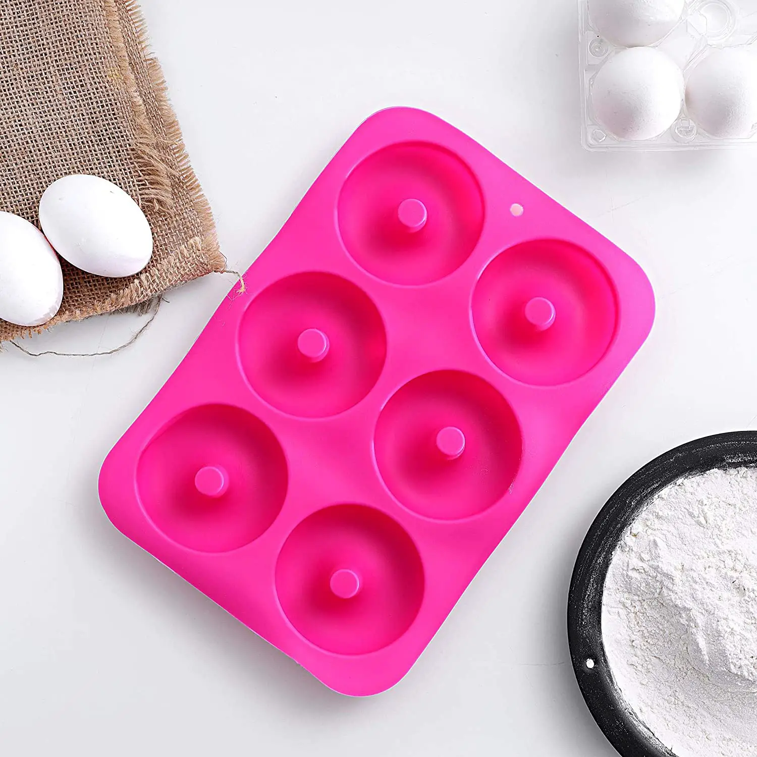 Silicone Donut Mold with 6 Cavities