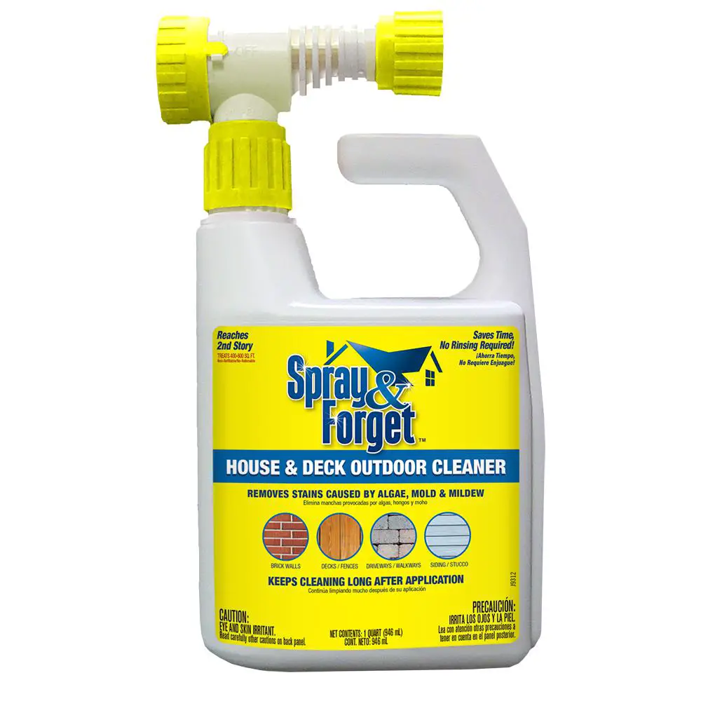 Spray &  Forget 32 oz. House and Deck Cleaner Outdoor Mold Remover with ...